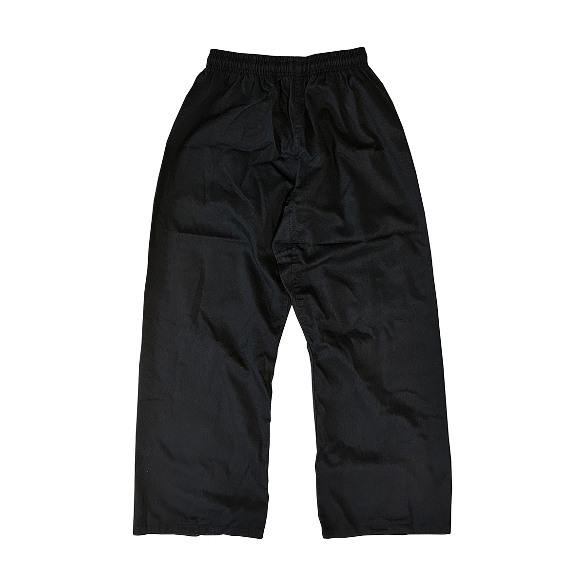 Kampfkunst-Anzug_schwarz_Hose_vHinten_liegend