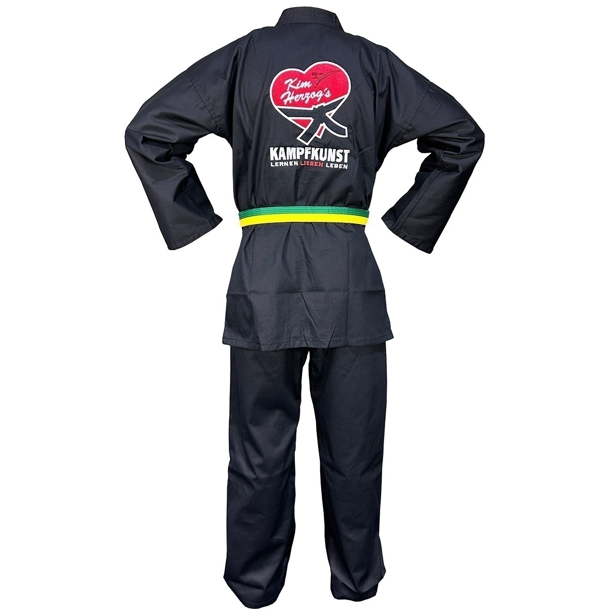 Kampfkunst-Anzug_schwarz_vHinten