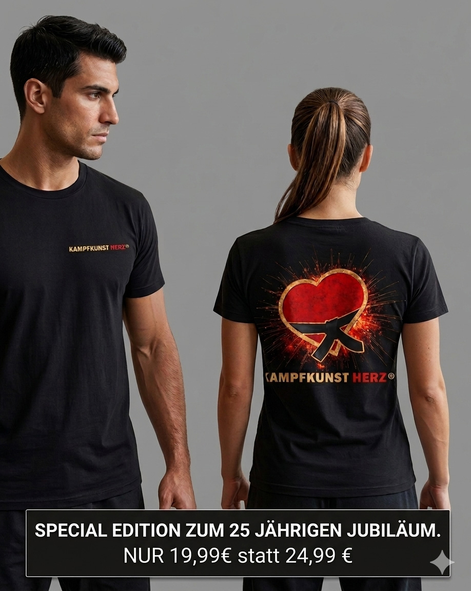 Kampfkunst Herz Shirt Special Edition 25 Jahre 2