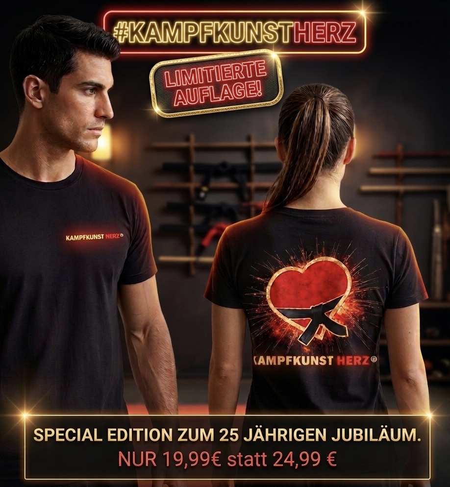 Kampfkunst Herz Shirt Special Edition 25 Jahre